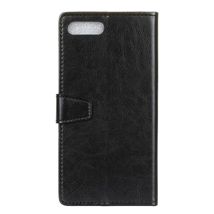 Crazy Horse Texture Wallet Leather Stand Flip Case for OnePlus 5 - Black