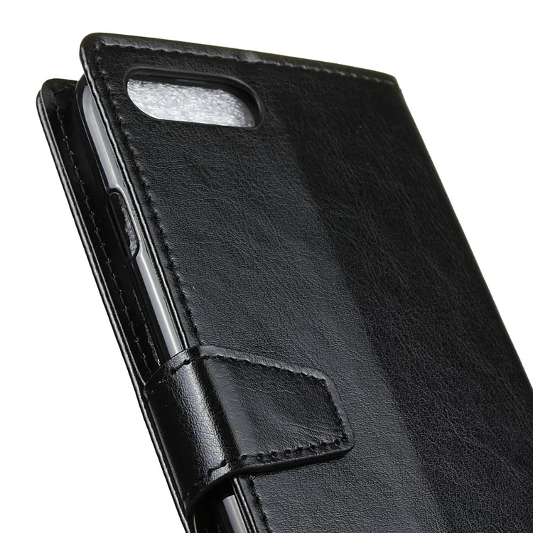 Crazy Horse Texture Wallet Leather Stand Flip Case for OnePlus 5 - Black