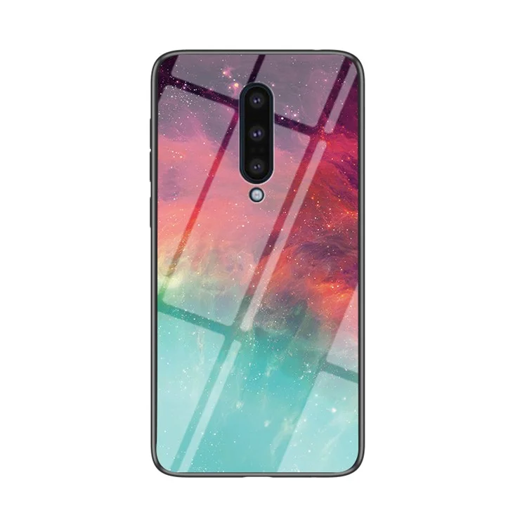 Vidrio Templado de Cielo Estrellado + PC + TPU Cubierta de Teléfono Móvil Para OnePlus 8 - Cielo Color