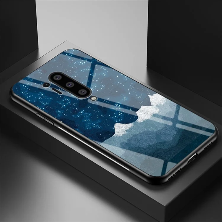 Starry Sky Redued Glass + PC + TPU Гибридный Корпус Для OnePlus 8 Pro - Звездный Небо