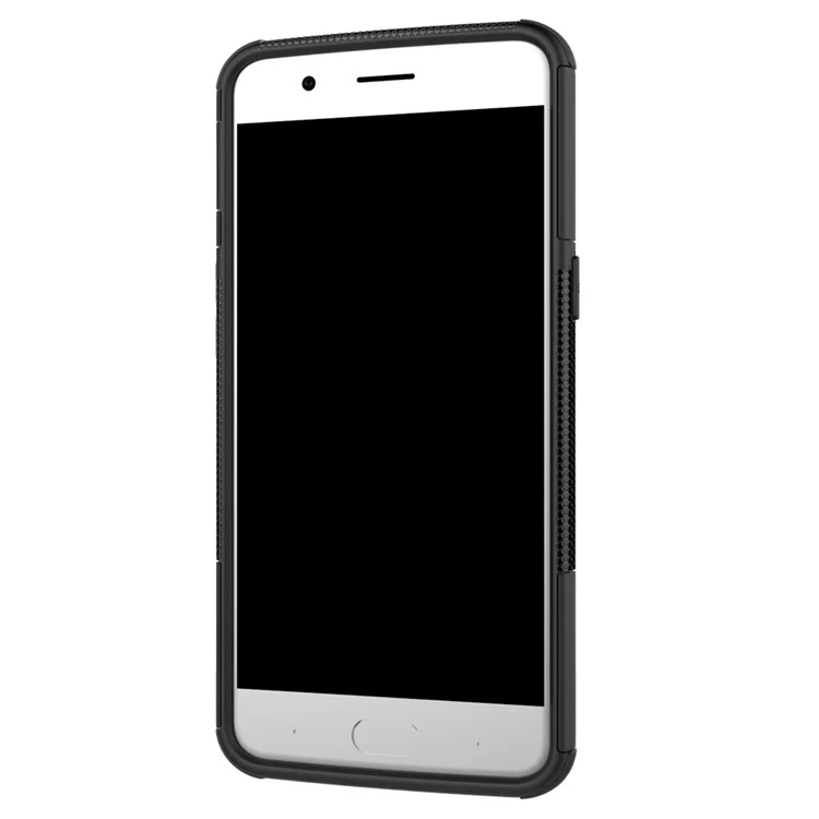 Case de Teléfonos Híbridos de Patrón de Neumáticos 2-en-1 PC + TPU Para OnePlus 5 - Negro