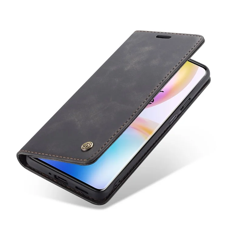 CASEME 013 Series Auto-absorbed Leather Protection Case for OnePlus 8 Pro - Black