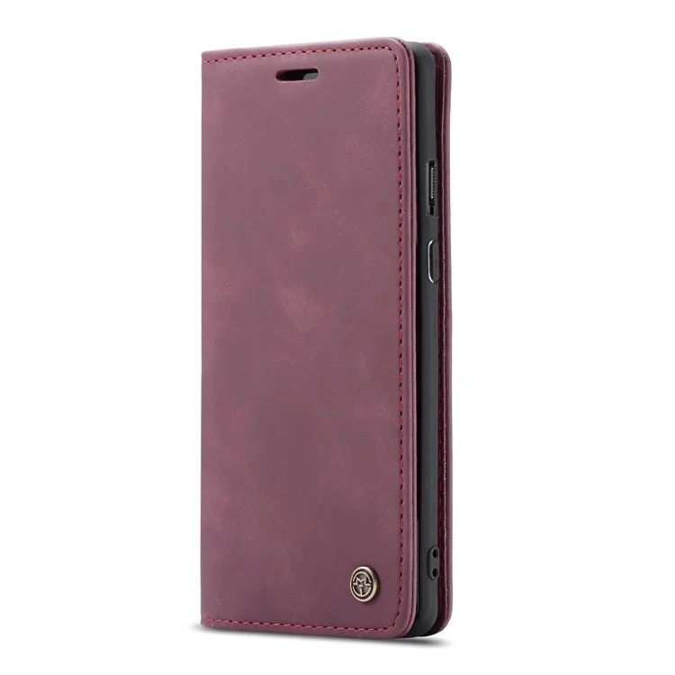 CASEME 013 Series Auto-absorbed Leather Protection Case for OnePlus 8 Pro - Wine Red