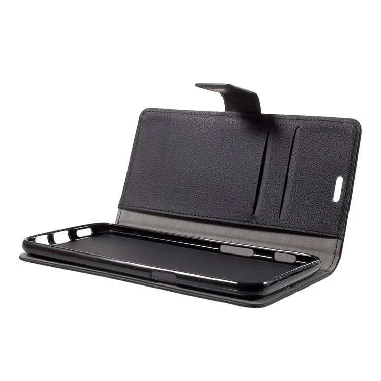 Wallet Leather Case for OnePlus 5 - Black