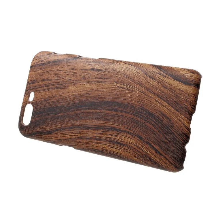 PU Leather Coated Hard Cover for OnePlus 5 - Wood Grain