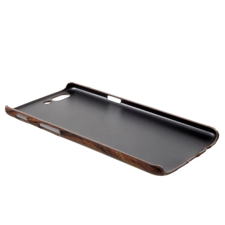 PU Leather Coated Hard Cover for OnePlus 5 - Wood Grain