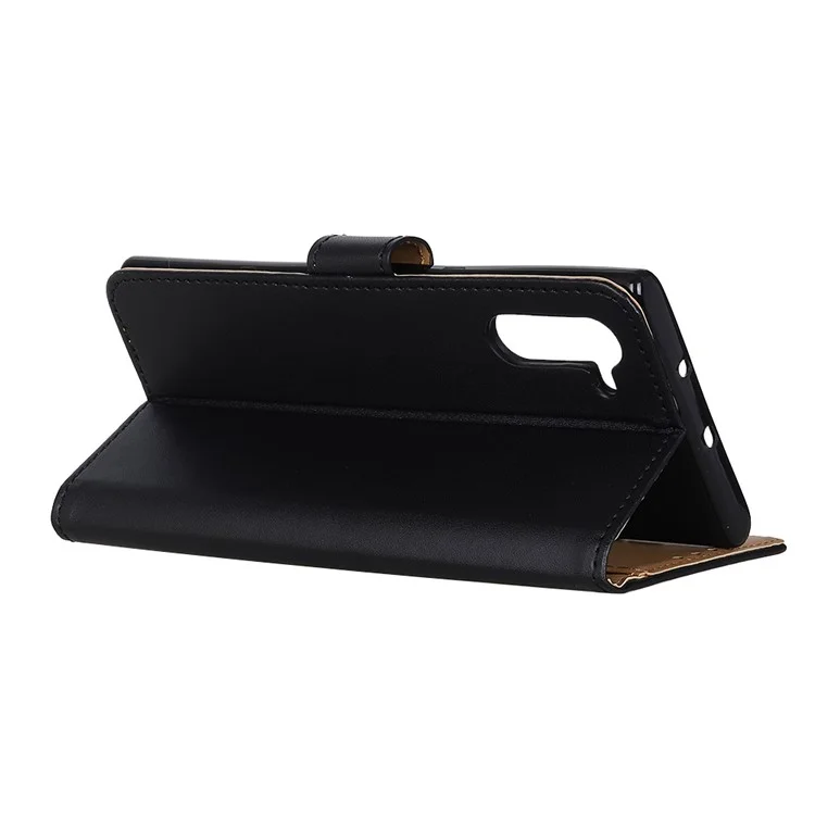 Caja Protectora Elegante de Cuero Con Cubierta de Billetera de Soporte Para OnePlus Nord - Negro