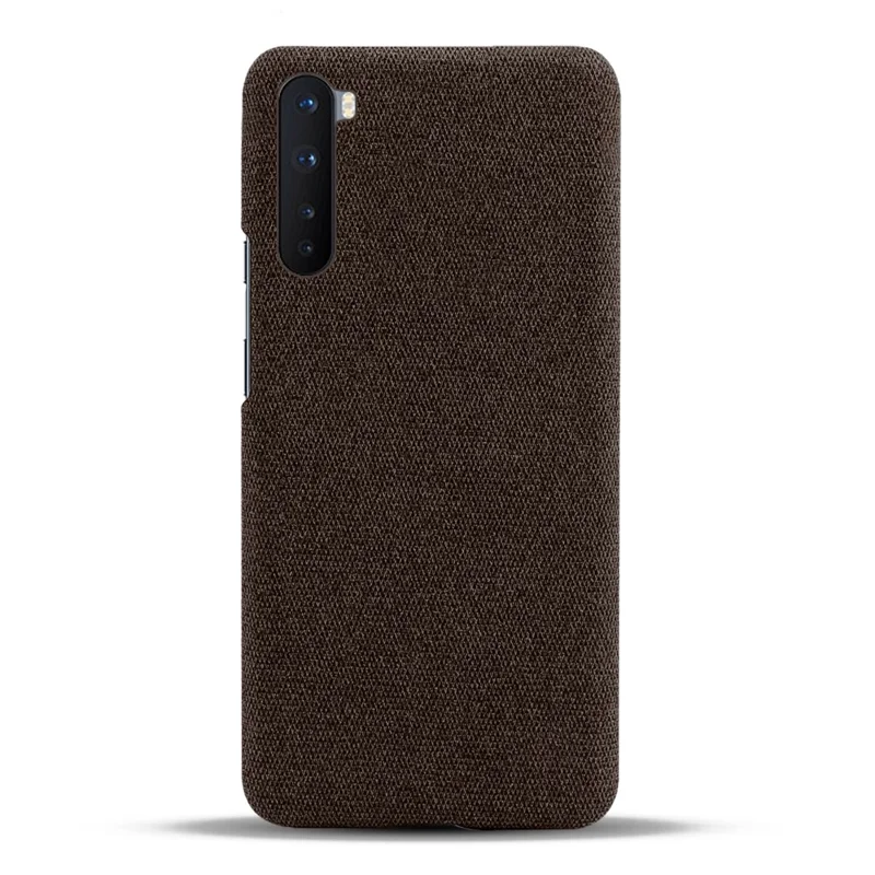 Cloth Texture Hard PC Case for OnePlus Nord - Coffee