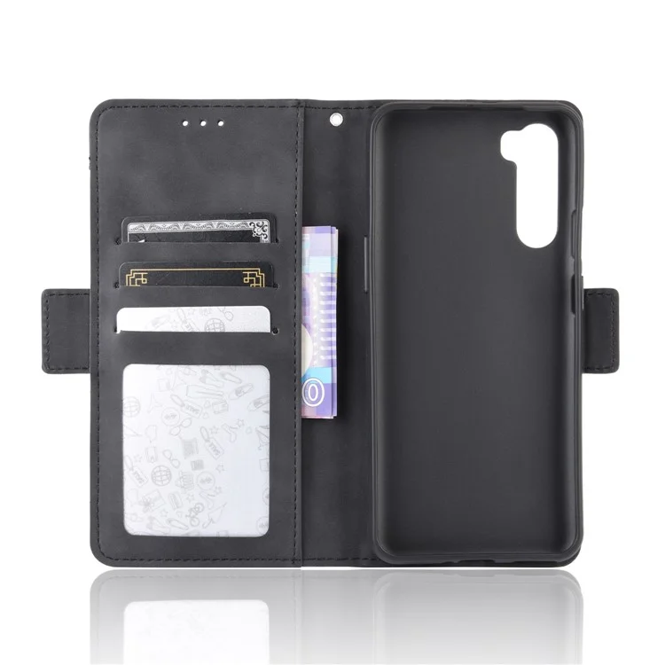 Multiple Card Slots Wallet Stand Leather Cover for OnePlus Nord - Black