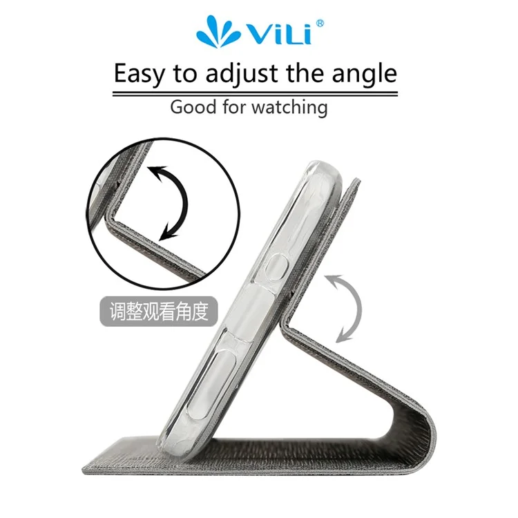 Capa de Couro Stand Shell Cross Texture VILI DMX para OnePlus Nord/Z/8 Nord 5G - Cinza