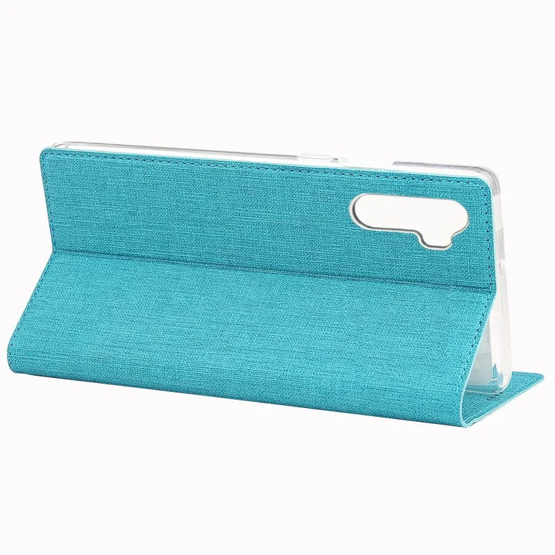 VILI DMX Cross Texture Leather Stand Shell Case for OnePlus Nord/Z/8 Nord 5G - Blue
