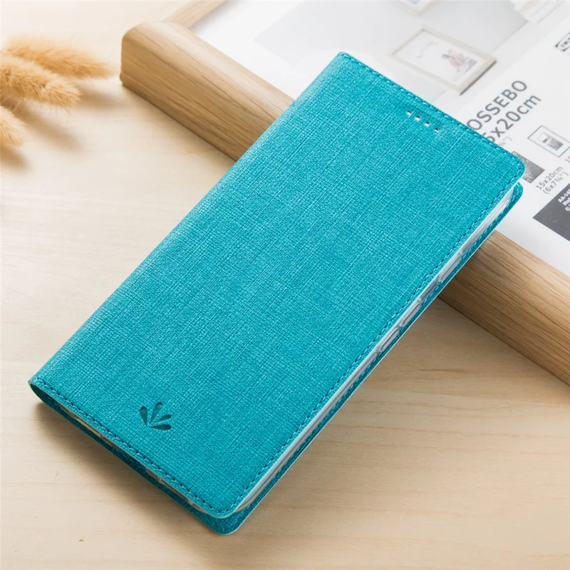 VILI DMX Cross Texture Leather Stand Shell Case for OnePlus Nord/Z/8 Nord 5G - Blue