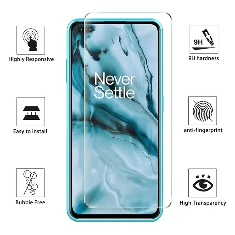 TPU -deckungs -telefonkoffer Für OnePlus Nord + Tempered Glass Screen Protector