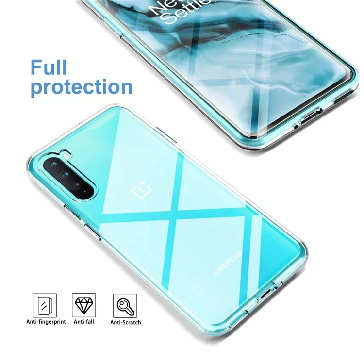 Capa de Telefone TPU para OnePlus Nord + Protetor de Tela de Vidro Temperado