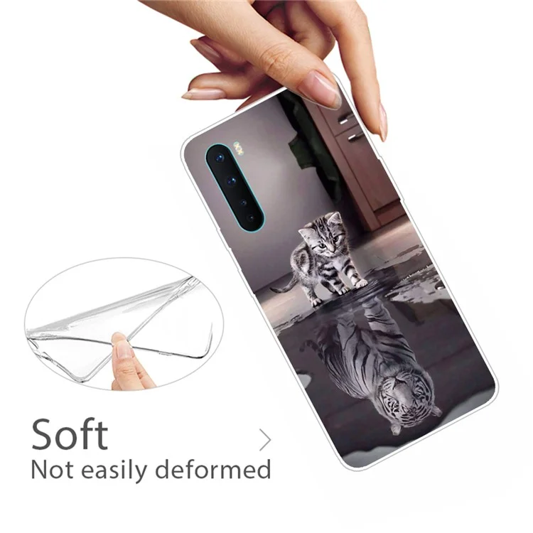 Printing Skin Soft TPU Cell Phone Shell for OnePlus Nord - Cat