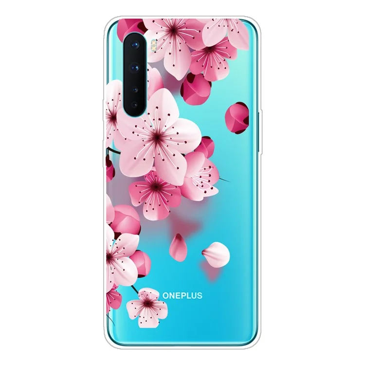 Imprimir a Pele do Telefone Celular TPU Macio Para OnePlus Nord - Flor Rosa
