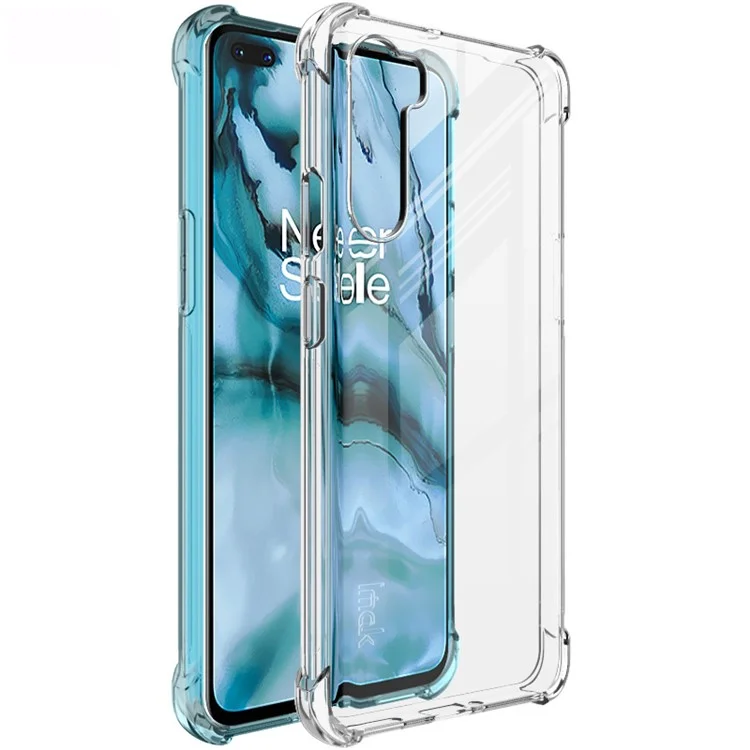 IMAK Airbag à Prova de Choque TPU Tampa + Protetor de Tela Para OnePlus Nord - Transparente