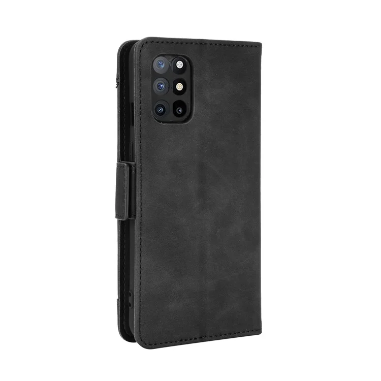 Funda de billetera de cuero con ranuras para tarjetas y bolsillo para efectivo para OnePlus 8T - Negro