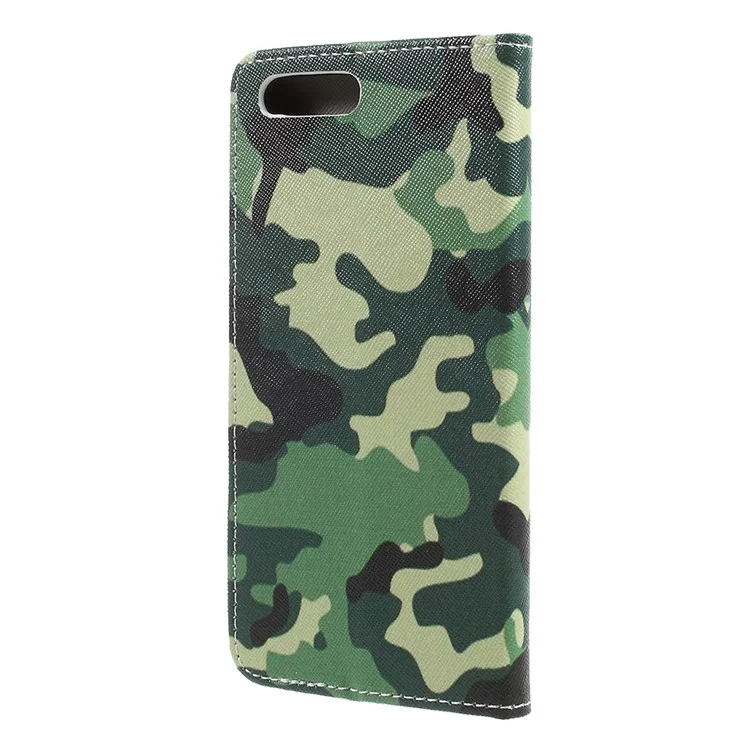 Patterned PU Leather Wallet Stand Protective Phone Cover for OnePlus 5 - Camouflage Cloth