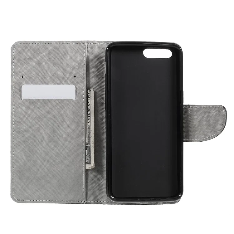 Patterned PU Leather Wallet Stand Protective Phone Cover for OnePlus 5 - Camouflage Cloth