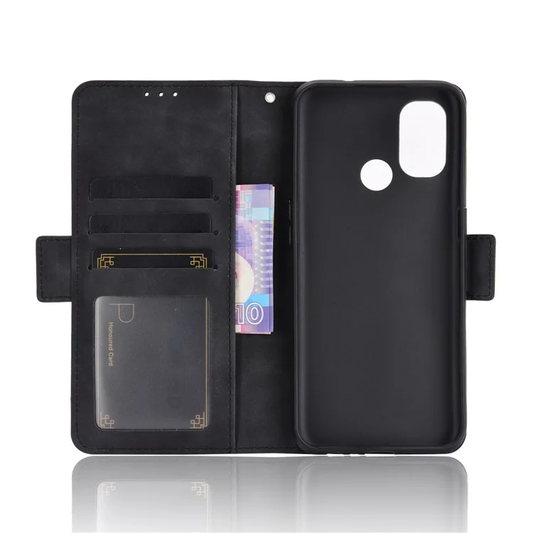 Étui de téléphone portable en cuir avec plusieurs fentes pour cartes pour OnePlus Nord N100 - Noir