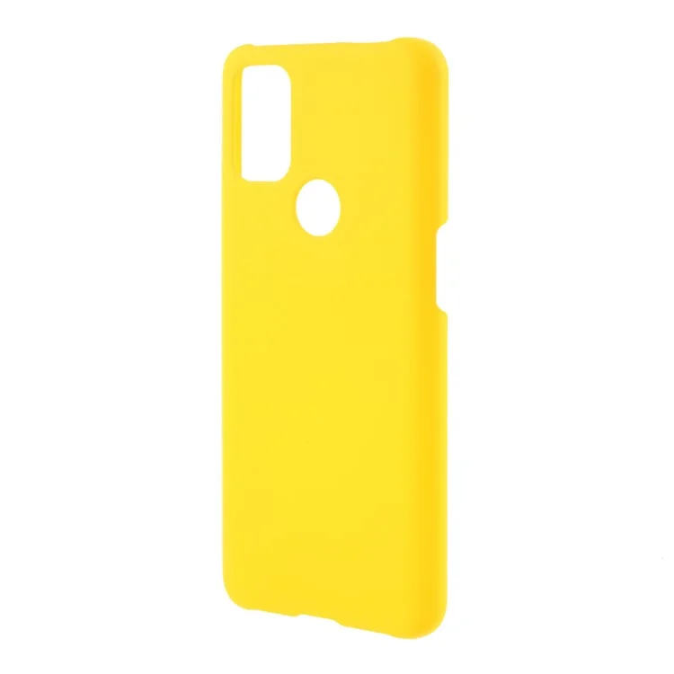 Casca de Plástico Rígido Emborrachado Para o Caso OnePlus Nord N10 5G - Amarelo