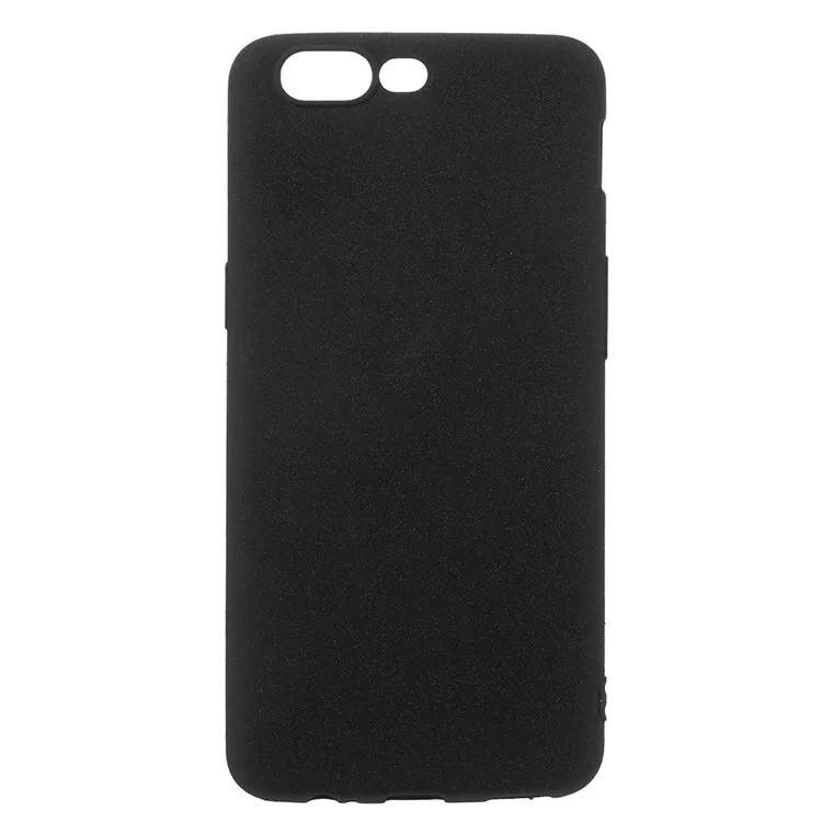 Flexible TPU Matte Anti-fingerprint Phone Case for OnePlus 5 - Black