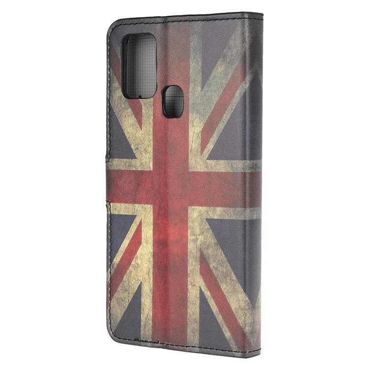 Cubierta Telefónica Para OnePlus Nord N10 5G Patrón de Impresión de Impresión de Cuero de Cuero Con Cáscara de Cuero - Bandera Retro Del Reino Unido