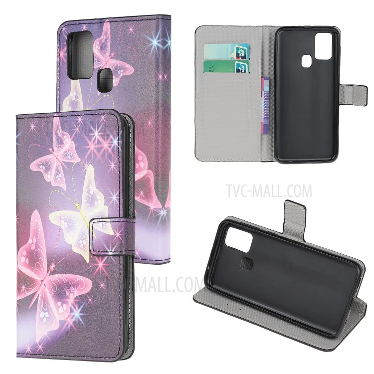 Cubierta Del Teléfono Para OnePlus Nord N10 5G Patrón Impresión De La Cartera De La Cartera - Mariposa Brillante