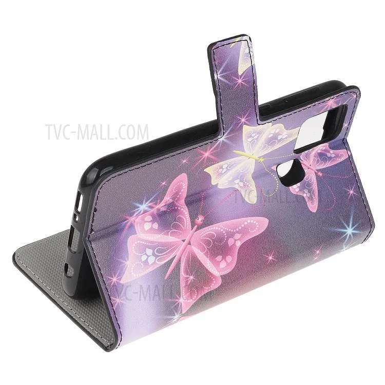 Cubierta Del Teléfono Para OnePlus Nord N10 5G Patrón Impresión De La Cartera De La Cartera - Mariposa Brillante
