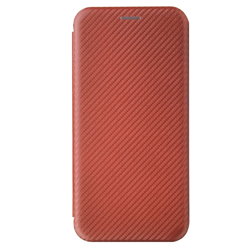 Auto-absorbed Anti-scratch Carbon Fiber Texture Covering for OnePlus Nord N10 5G Stand Leather Case - Brown