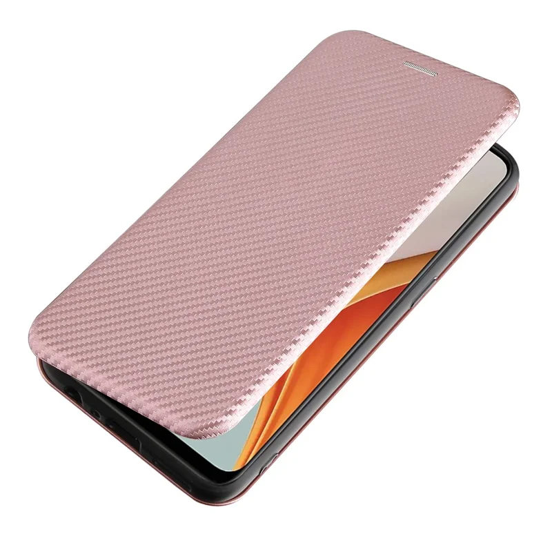 Auto-absorbed Anti-scratch Carbon Fiber Texture Covering for OnePlus Nord N100 Leather Phone Case - Pink