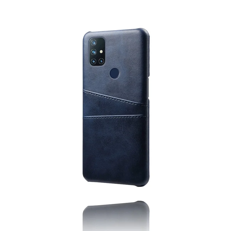PC + PU Leather Coated Case with Dual-Card Slots for OnePlus Nord N10 5G - Blue