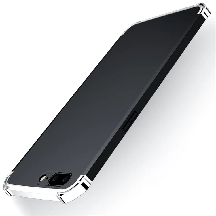 Kylin Series Detachable 3-in-1 Electroplating Plastic Hard Cell Phone Shell for OnePlus 5 - Black / Silver