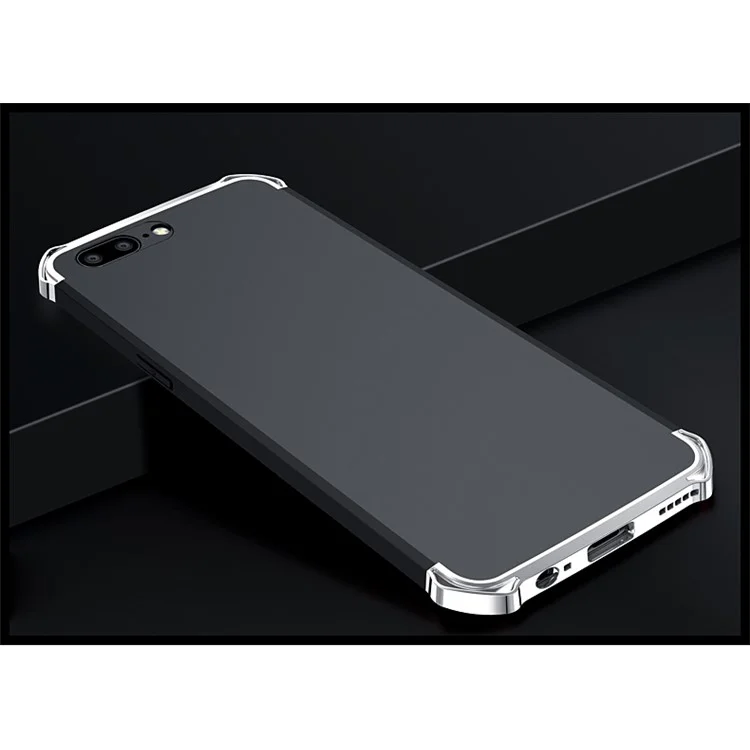 Kylin Series Detachable 3-in-1 Electroplating Plastic Hard Cell Phone Shell for OnePlus 5 - Black / Silver