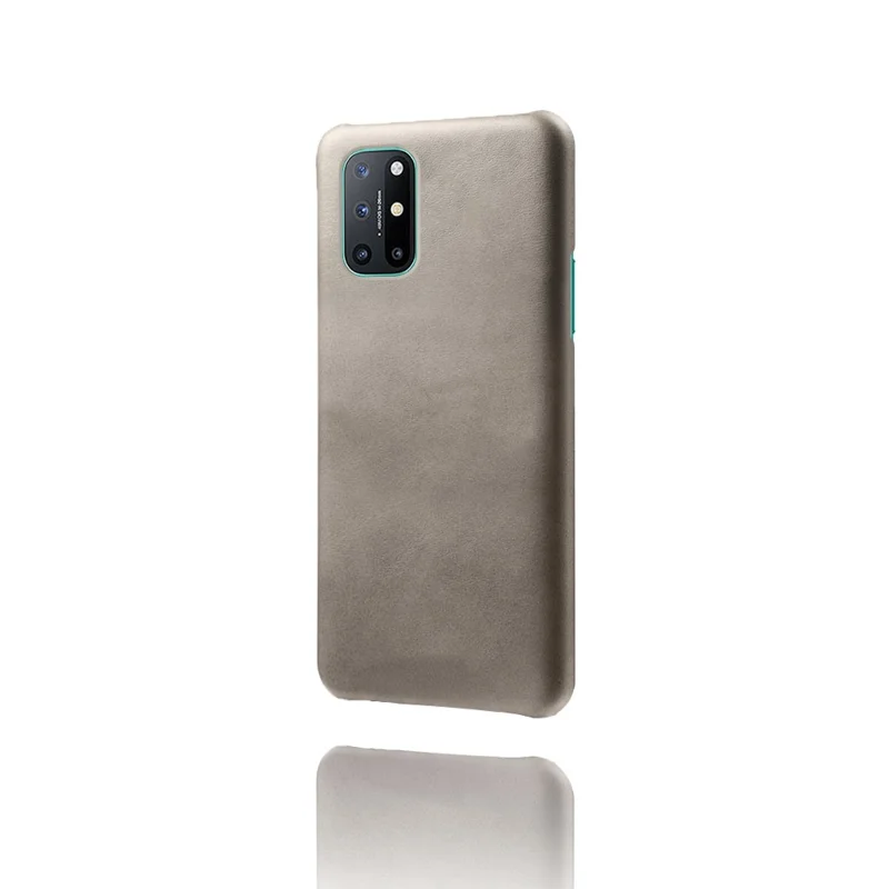 PU Leather Coated PC-telefoonhoesje voor OnePlus 8T beschermer - Grijs