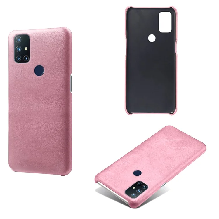 PU Кожаный Чехол Для Мобильного Телефона Для PU Для Обложки OnePlus Nord N10 5G - Розовый