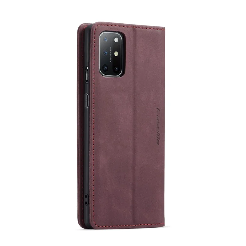 CASEME 013 Series Auto-absorbed Leather Wallet Case for OnePlus 8T - Red