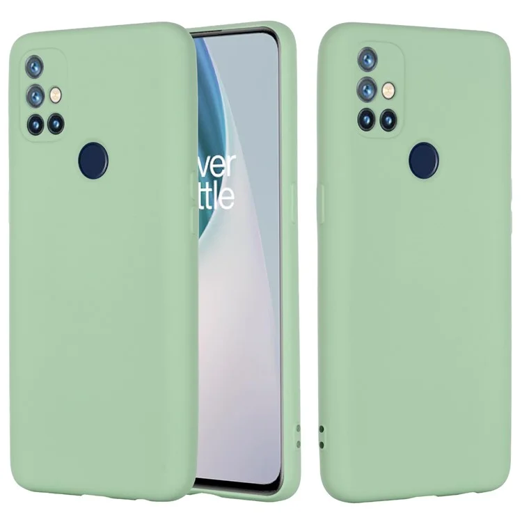 Caixa de Telefone de Silicone Líquido Macio à Prova de Choque Para OnePlus Nord N10 5G - Verde