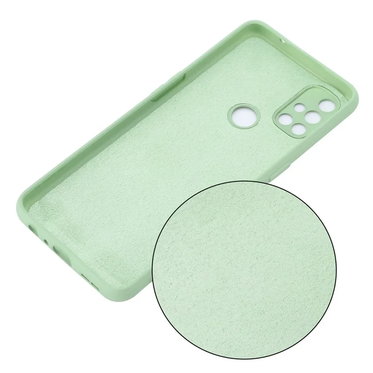 Caixa de Telefone de Silicone Líquido Macio à Prova de Choque Para OnePlus Nord N10 5G - Verde