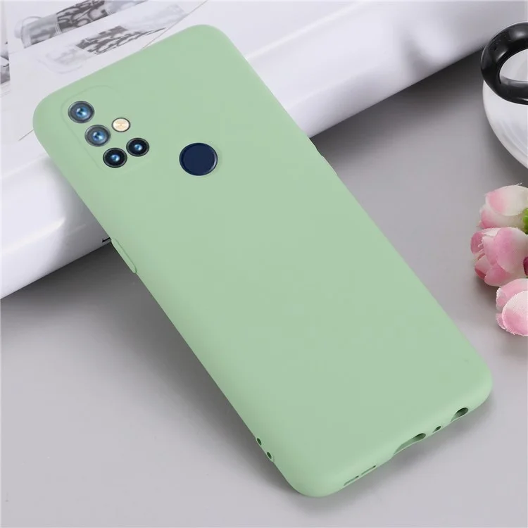 Caixa de Telefone de Silicone Líquido Macio à Prova de Choque Para OnePlus Nord N10 5G - Verde