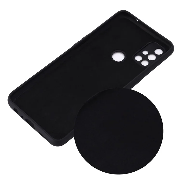 Shockproof Soft Liquid Silicone Phone Case for OnePlus Nord N10 5G - Black