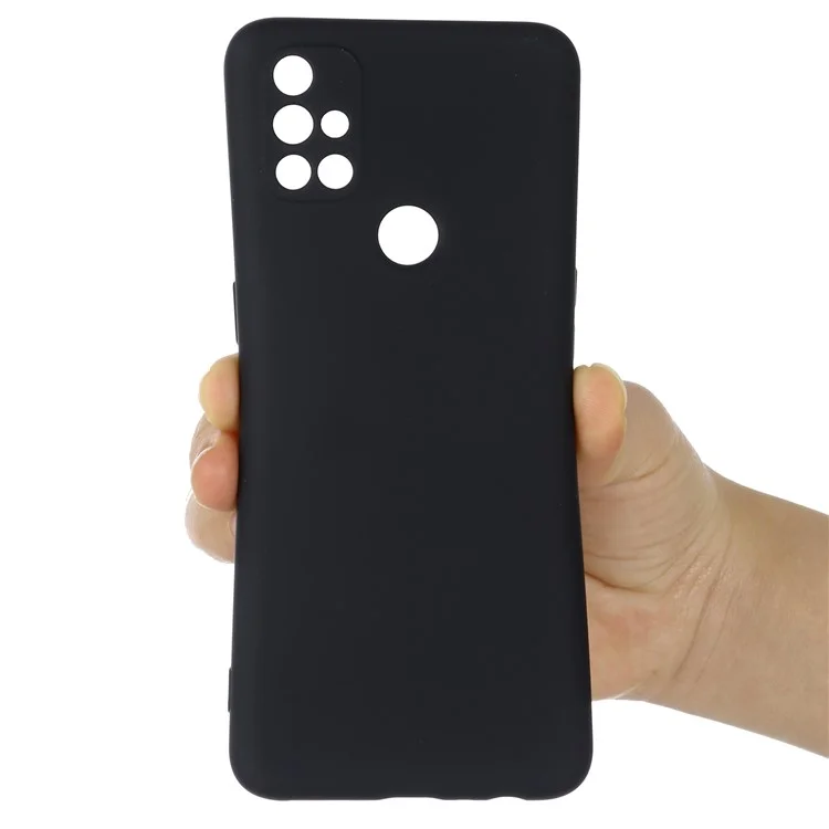 Shockproof Soft Liquid Silicone Phone Case for OnePlus Nord N10 5G - Black
