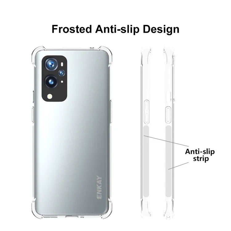 Hat Prince Enkay Enk-pc100 Anti-slip 4 Corners Cuscino Copertura a Fridulla Shock Sher TPU Per OnePlus 9 Pro