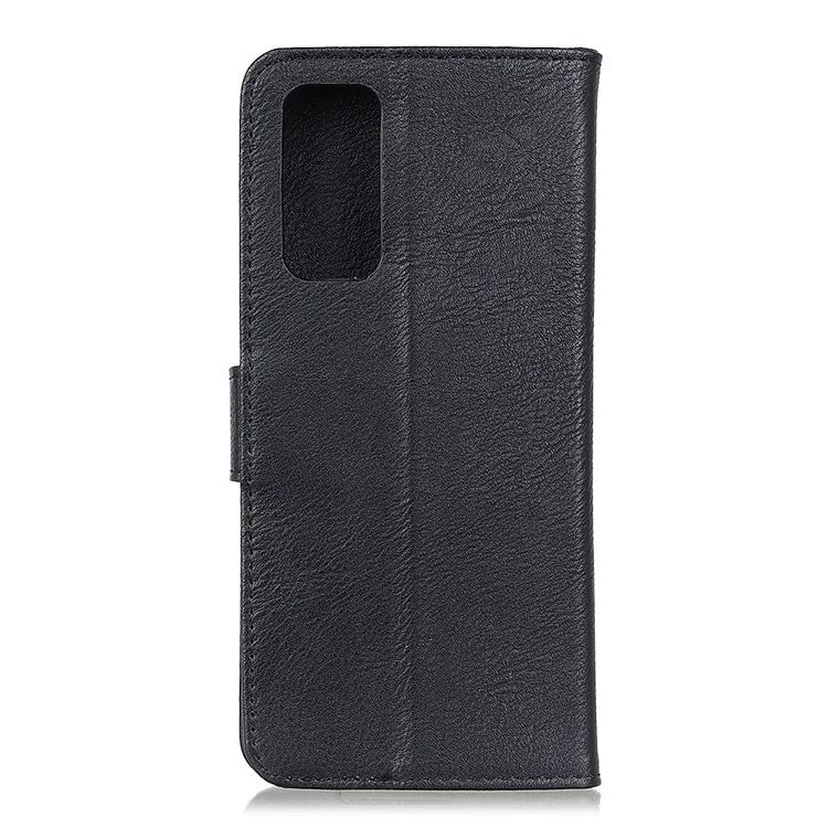 Cubierta de Cuero Khazneh Wallet Stand Para OnePlus 9 Pro Case - Negro