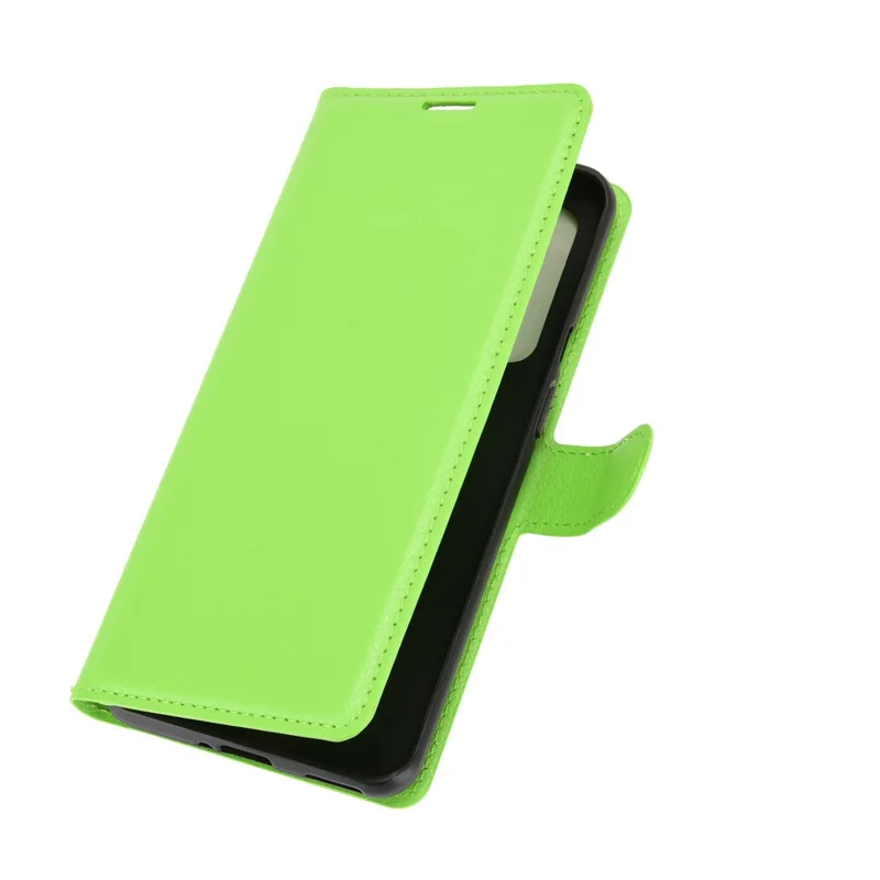 Wallet Design Litchi Texture Leather Phone Stand Cover Protector for OnePlus 9 (EU / US Version) - Green