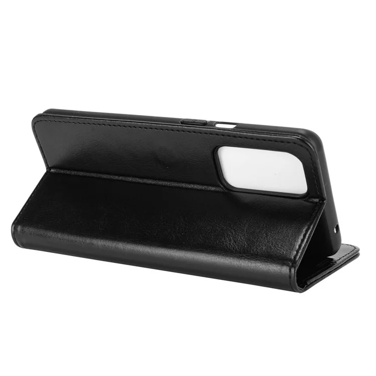 Crazy Horse Texture Leather Cover Stand Case con Design Portafoglio per OnePlus 9 (Versione UE/USA) - Nero