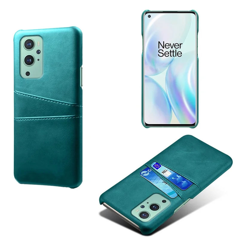 KSQ PU-Leder + Kunststoffhülle mit 2 Kartenfächern für OnePlus 9 (EU / US-Version) - Grün