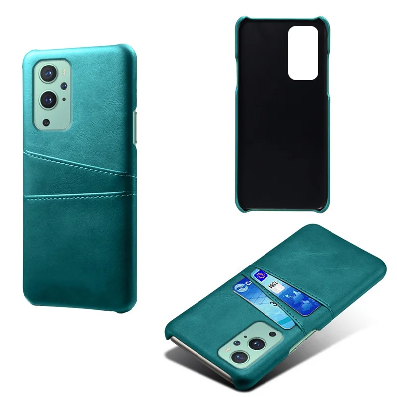 KSQ PU-Leder + Kunststoffhülle mit 2 Kartenfächern für OnePlus 9 (EU / US-Version) - Grün