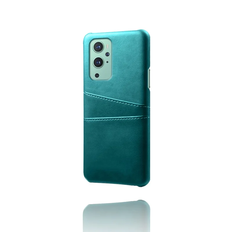 KSQ PU-Leder + Kunststoffhülle mit 2 Kartenfächern für OnePlus 9 (EU / US-Version) - Grün